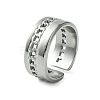 304 Stainless Steel Open Cuff Ring RJEW-L110-006P-1