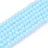 Opaque Solid Color Imitation Jade Glass Beads Strands EGLA-A044-P1mm-D06-1