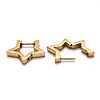 304 Stainless Steel Star Huggie Hoop Earrings STAS-H156-05G-3