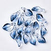 Two Tone Transparent Spray Painted Glass Pendants GLAA-S054-007D-01-1