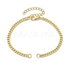 Brass Curb Chain Bracelet Making AJEW-JB01218-1