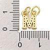 Initial Letter Brass with Cubic Zirconia Charms KK-Q814-26M-G-3