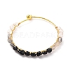 Natural Mixed Stone Chips Beads Bangles BJEW-JB05652-01-1