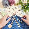Number 1~10 Wooden Beaded Knitting Row Counter Chains & Charms Locking Stitch Makers DIY-NB0010-23-3