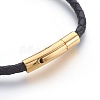 Braided Leather Cord Bracelet Making MAK-L018-02A-02-2