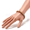 8.5mm Dyed Natural Maifanite/Maifan Stone Round Beads Stretch Bracelet for Girl Women BJEW-JB07178-5