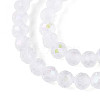 AB Color Plated Natural Quartz Crystal Beads Strands G-T144-A07-05-3