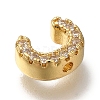 Rack Plating Brass Micro Pave Clear Cubic Zirconia Beads KK-G500-30G-C-2