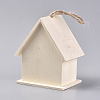 Unfinished Wooden Birdhouse HJEW-WH0006-13-2