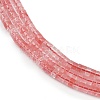 Cherry Quartz Glass Beads Strands G-H230-83-4