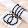 Natural Sodalite Beaded Stretch Bracelets X-BJEW-F203-05-3