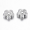 Tibetan Style Alloy 3D Flower Beads LF0476Y-NF-2