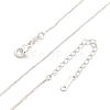 Brass Box Chain Necklaces for Women NJEW-G160-17S-2