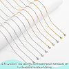  20Pcs 2 Colors 304 Stainless Steel Cable Chain Necklaces Set MAK-NB0001-20-4