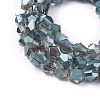 Electroplate Glass Beads Strands EGLA-F144-FR02-B-3