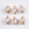 Electroplate Spiral Shell Pendants X-SSHEL-T006-12-1