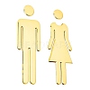 ABS Male & Female Bathroom Sign Stickers DIY-WH0181-20A-1