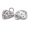 Brass Micro Pave Colorful Cubic Zirconia Charms KK-P192-06P-3