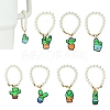 7Pcs 7 Styles Cactus PVC Plastic Cup Charms HJEW-CJ0001-19-1