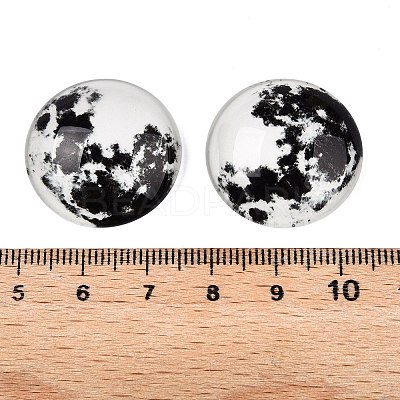 Fluorescent Glass Cabochons GGLA-T004-12A-1
