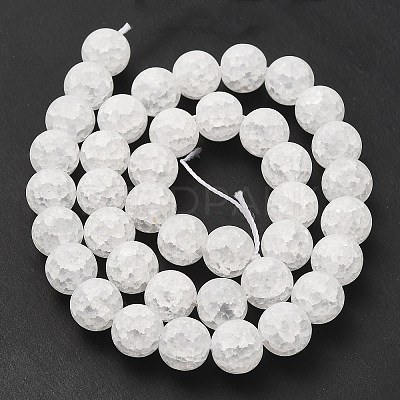 Frosted Crackle Glass Beads CCG-10D-37-1