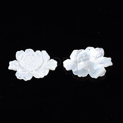 Natural White Shell Link Connectors SSHEL-S258-103A-1