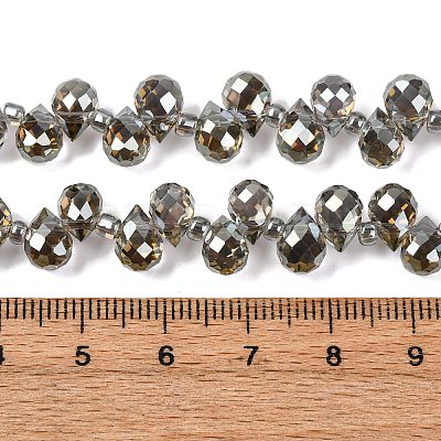 Transparent Electroplate Glass Beads Strands EGLA-F152A-FR05-1