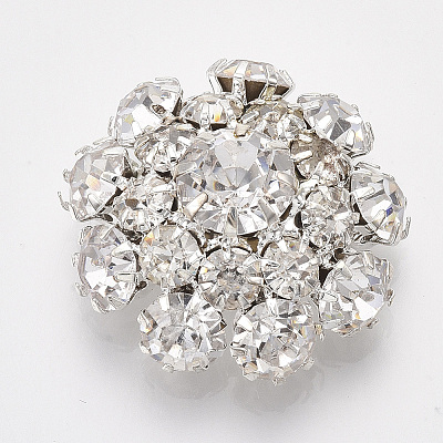 Silver Color Plated Brass Shank Buttons LS-X-RB-S066-09S-08-1