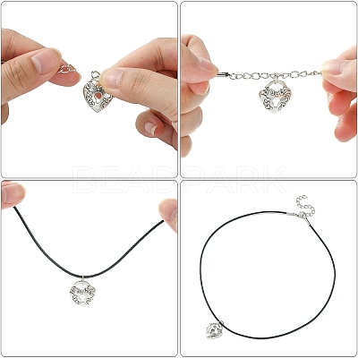 30Pcs Waxed Cotton Cord Necklace Making MAK-CJ0001-19-1