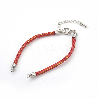 Adjustable Nylon Cord Bracelet Making MAK-F026-B-P-1