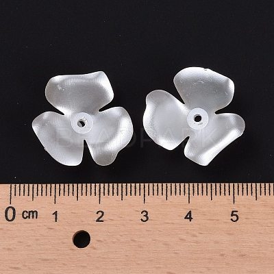 Flower Imitation Pearl Acrylic Bead Caps X-OACR-L004-7226-1