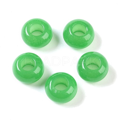 Natural White Jade European Beads G-G740-14x8mm-35-1