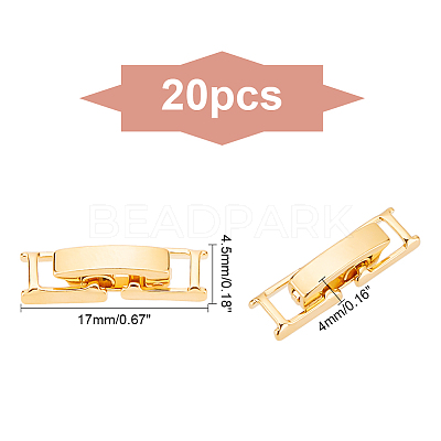 20 Sets Eco-Friendly Brass Watch Band Clasps KK-DC0001-63-1