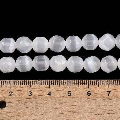 Natural Selenite Beads Strands G-F805-01-1