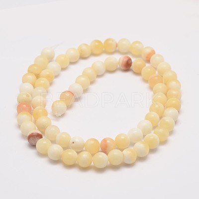 Natural Honey Jade Bead Strands X-G-K153-B26-4mm-1
