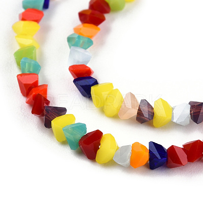 Opaque Solid Color Glass Beads Strands GLAA-N052-01-A11-1