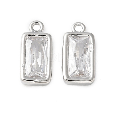 Brass Micro Pave Cubic Zirconia Pendants KK-P290-29P-1
