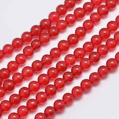 Natural & Dyed Malaysia Jade Bead Strands G-A146-6mm-A02-1