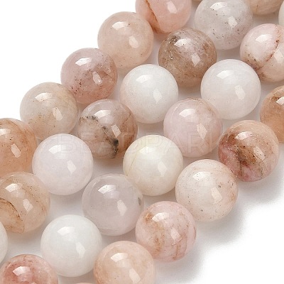 Natural Pink Morganite Beads Strands G-H335-B01-10mm-1