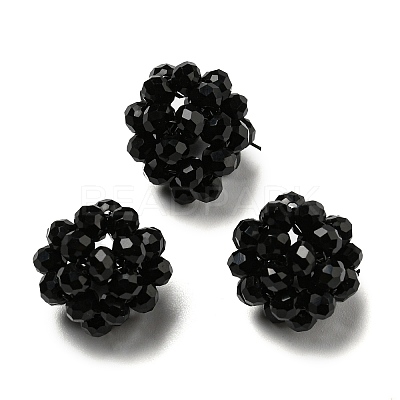 Glass Round Woven Beads GLAA-A034-4mm-A08-01-1