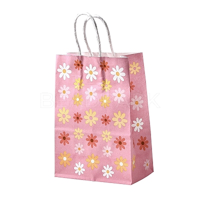 Rectangle with Sunflower Pattern Paper Gift Bags CARB-L012-01B-1