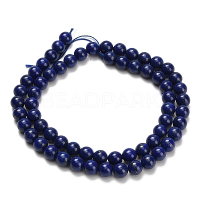 Natural Lapis Lazuli Beads Strands G-L642-B05-6mm-1