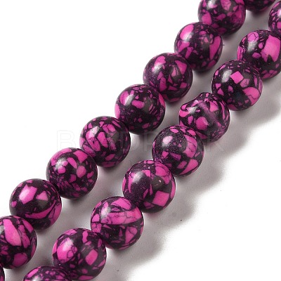 Synthetic Gemstone Dyed Beads Strands G-P507-03B-11-1