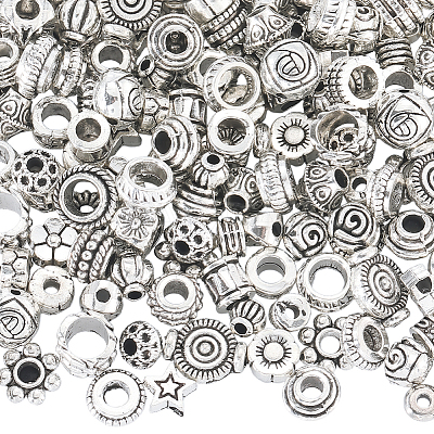 8 Bags Tibetan Style Alloy Beads FIND-SC0017-89-1