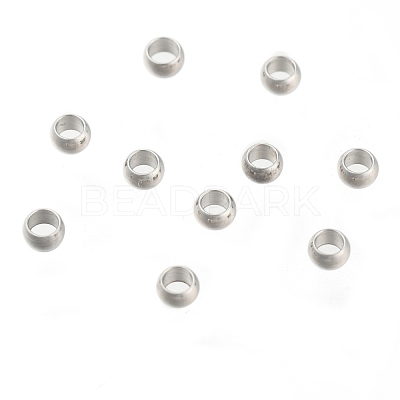 Non-Tarnish 304 Stainless Steel Crimp Beads X-STAS-R065-31-1
