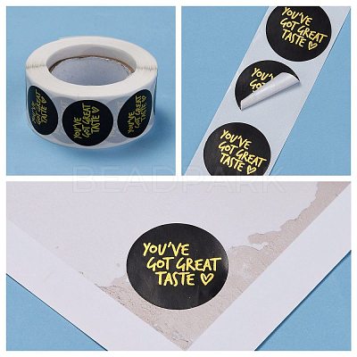 Self-Adhesive Kraft Paper Gift Tag Stickers DIY-G013-A16-1
