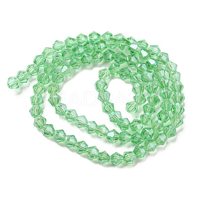 Transparent Electroplate Glass Beads Strands GLAA-F029-2mm-C24-1