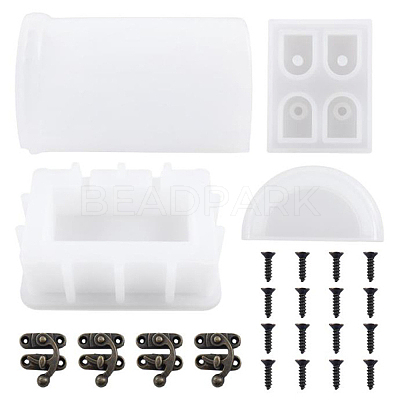 DIY Vintage Dice Jewelry Storage Box Silicone Mold Sets SIMO-PW0006-023-1