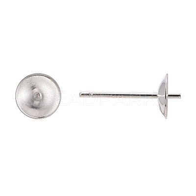 925 Sterling Silver Stud Earring Findings STER-K167-027D-S-1