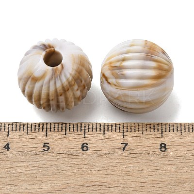Two Tone Opaque Acrylic Imitation Gemstone European Beads SACR-K005-04D-1